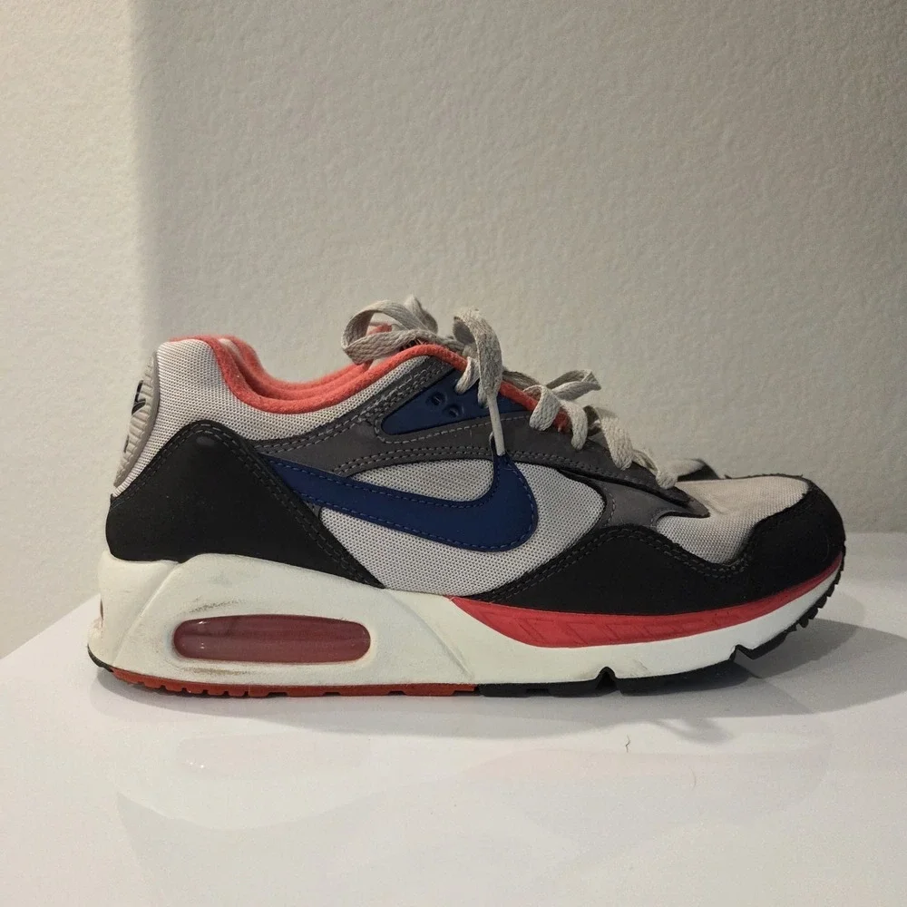 Nike Womens Air Max Correlate Gray Red Blue Sneakers Shoe Size 8